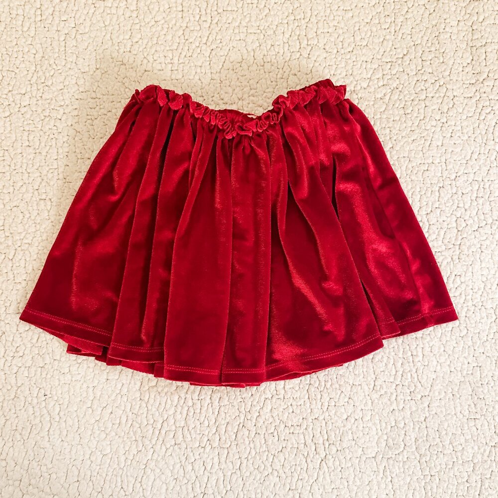 Pink Chicken Red Velvet Skirt